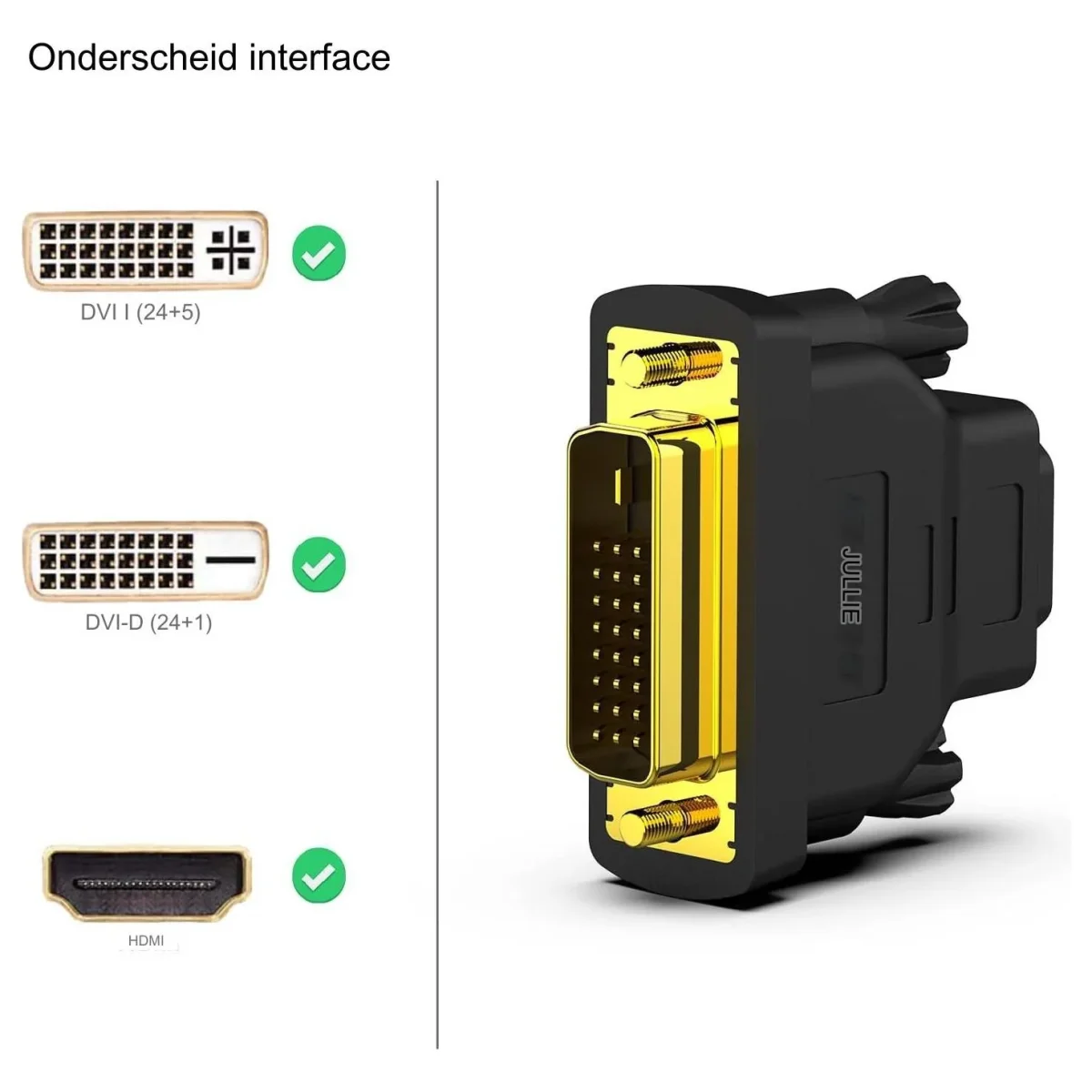 2 Stuks - DVI Naar HDMI Adapter - Bidirectionele HDMI Naar DVI-D Adapter - Goudkleurige Connectoren - Ondersteunt 1080p Full HD - Handige 2-Pack Voor Thuis en Kantoor - Duurzame Verbindingsoplossing Voor Computers, Monitoren en Projectoren - Afbeelding 3
