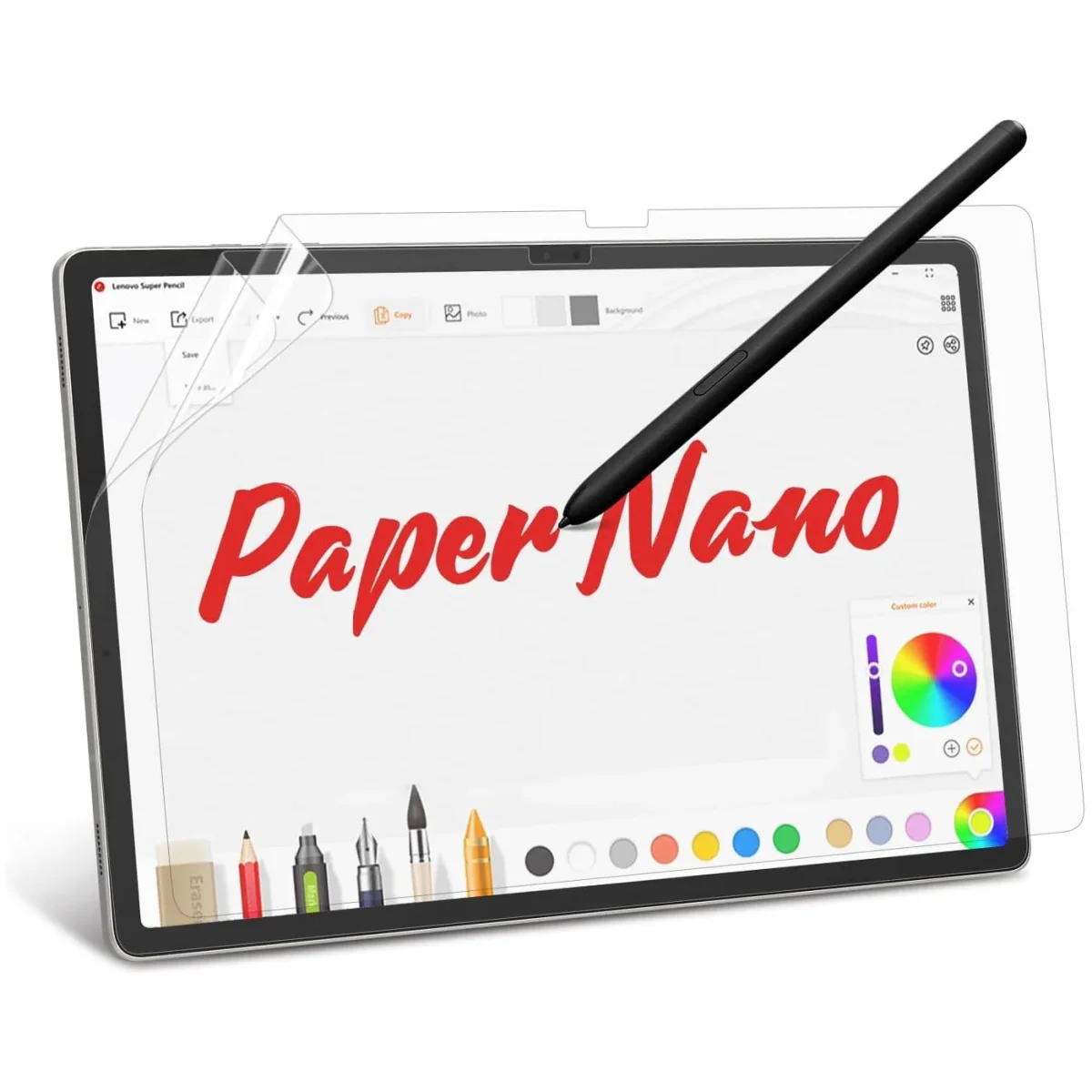 2 Stuks - Papieren Beschermfolie voor Samsung Galaxy Tab S10 Plus / Tab S9 Plus / Tab S9 FE Plus / Tab S8 Plus / Tab S7 FE / Tab S7 Plus 12.4 Inch - Matte Screenprotector - Anti-glare - Hooggevoelige PET-folie - Schrijven en Tekenen als op Papier - Afbeelding 8
