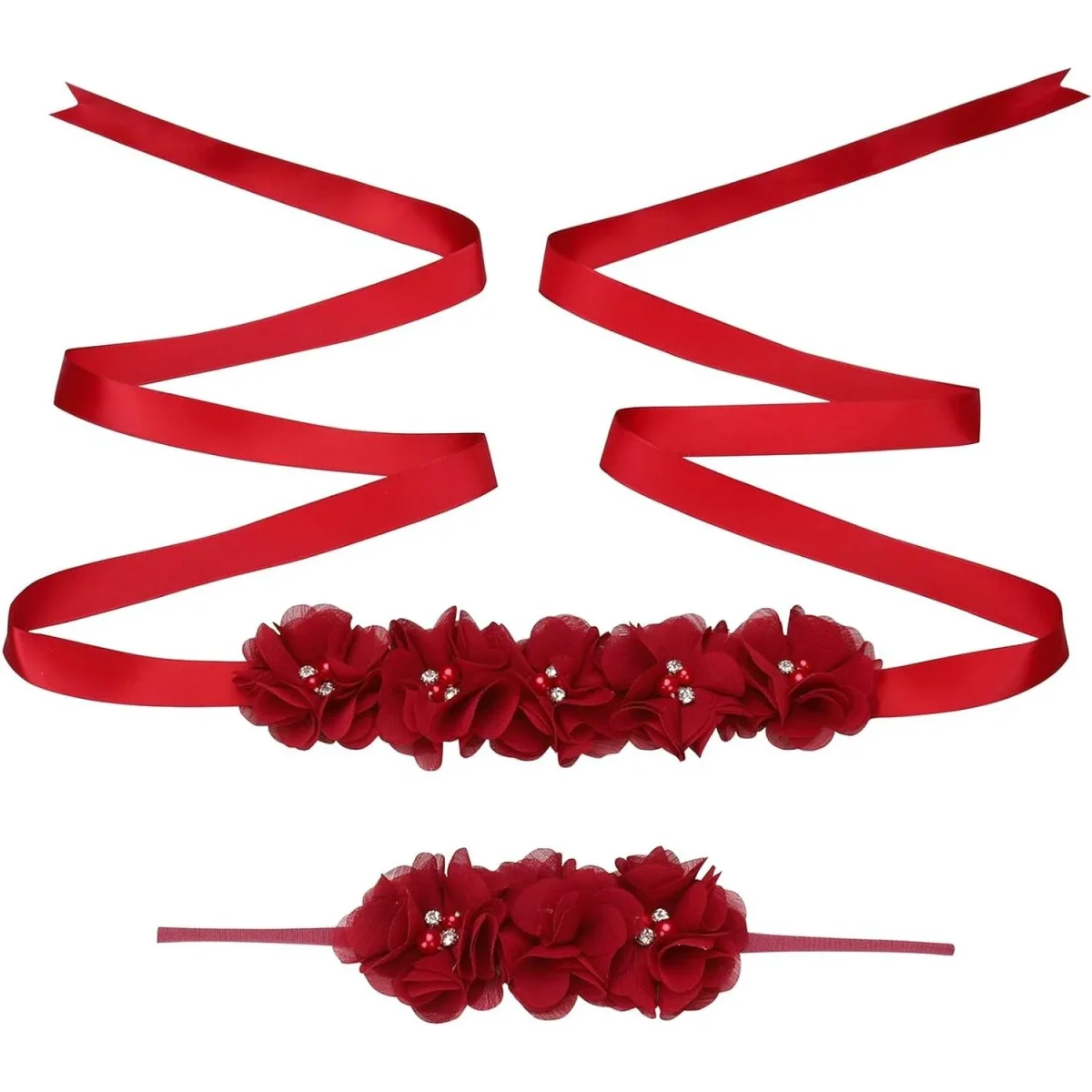 Bloemen Diadeem Set voor Vrouwen en Meisjes - Perfect voor Bruiloften, Babydouches en Feestfoto's - Kleurrijke Hoofdbandjes met Sierlijke Sjerpen - Unieke Accessoires voor Speciale Gelegenheden - Hoogwaardige Kwaliteit en Duurzaamheid - Afbeelding 4
