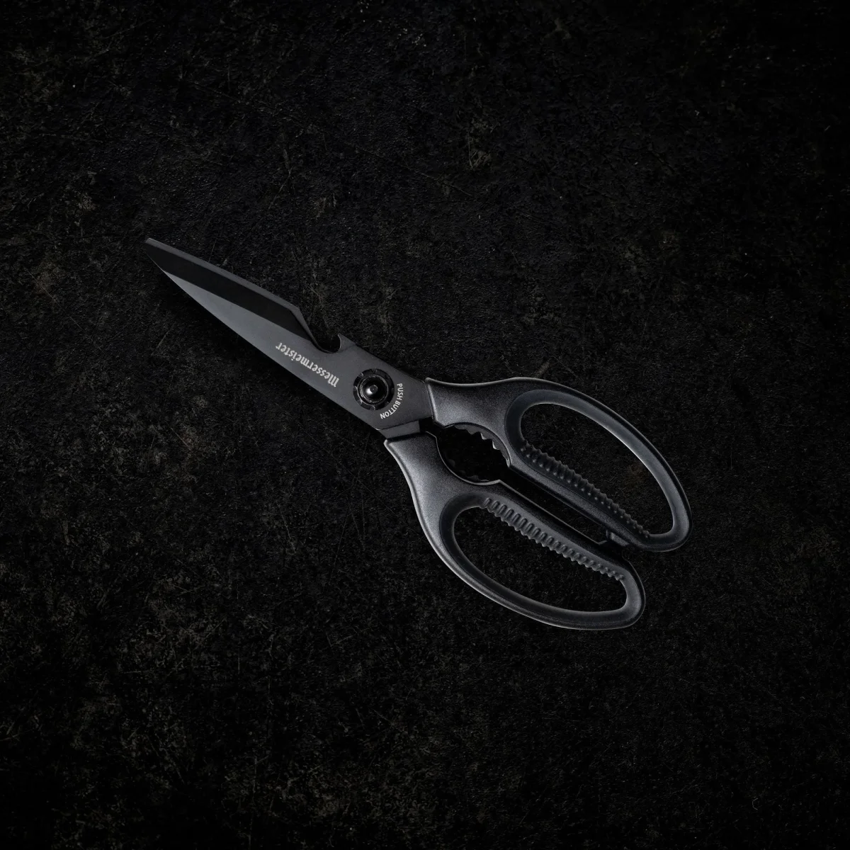 MESSERMEISTER uitneembare wildschaar 23cm zwarte titanium uitvoering met drukknop