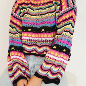 Trui Dames, Gebreide Trui | Gestreept - Trendy - Ideaal voor Casual Stijl
